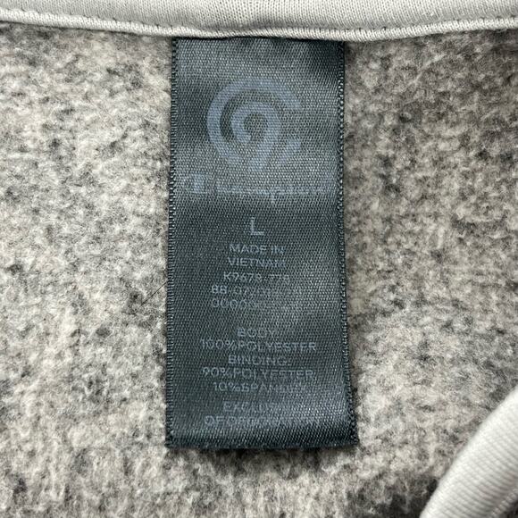 Champion C9 Gray Brushed Back Breathable Long Sleeve Hooded Sweatshirt Large - Picture 6 of 9